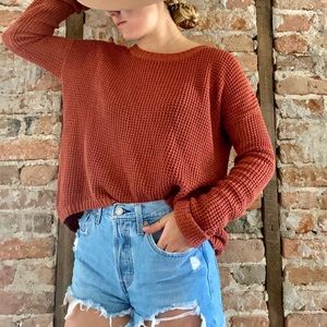 Minkpink Rust Knit Sweater XS